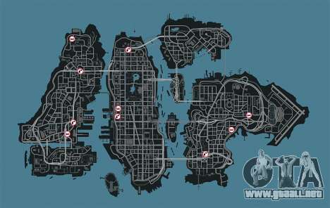 Mapa de garajes en GTA 4