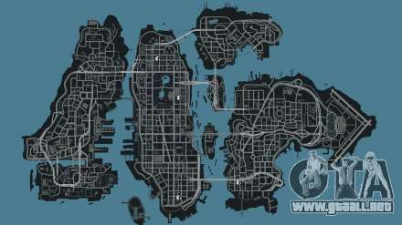 GTA 4 mapa de tiendas de ropa