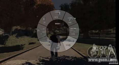 GTA 5 Weapon Wheel HUD para GTA 4