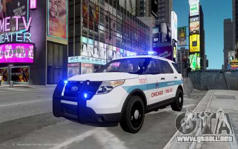 Ford Explorer Chicago Police 2013 para GTA 4