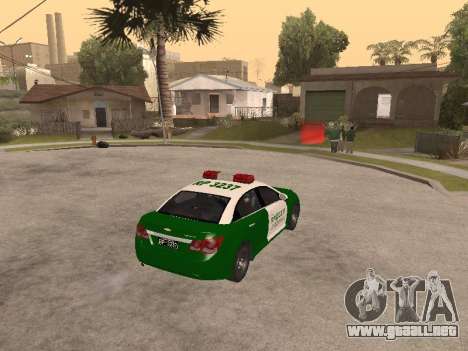 Chevrolet Cruze Carabineros Police para GTA San Andreas