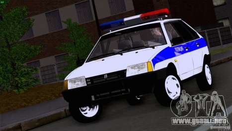 Policía Vaz 2109 para GTA San Andreas