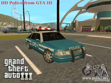 HD Police from GTA 3 para GTA San Andreas