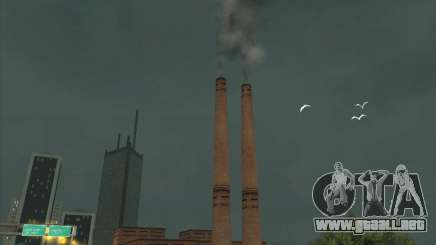 Humo de una pipa en la planta de SF para GTA San Andreas