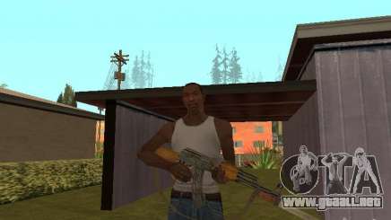 AK 47 con un cuchillo bayoneta HD para GTA San Andreas
