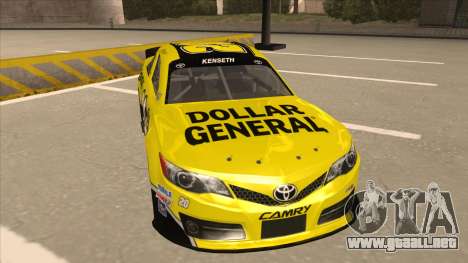 Toyota Camry NASCAR No. 20 Dollar General para GTA San Andreas