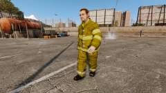 Amarillos uniformes para bomberos para GTA 4