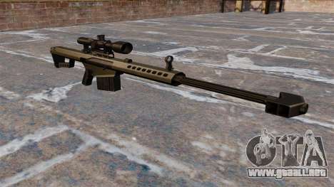 Rifle de francotirador Barrett M82A1 luz cincuen para GTA 4