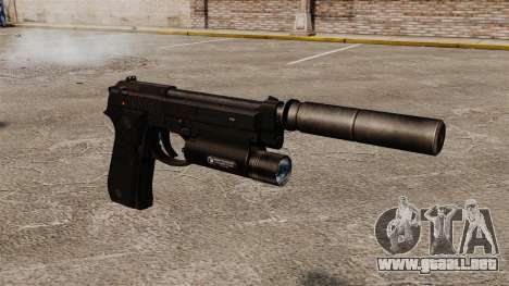 Pistola semiautomática Beretta 92 con silenciado para GTA 4