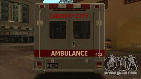 Ambulance HD from GTA 3 para GTA San Andreas