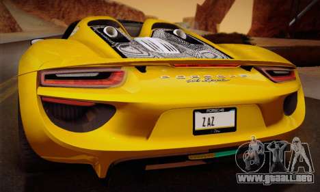 Porsche 918 Spyder 2014 para GTA San Andreas