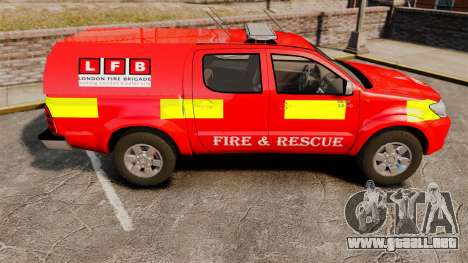 Toyota Hilux London Fire Brigade [ELS] para GTA 4