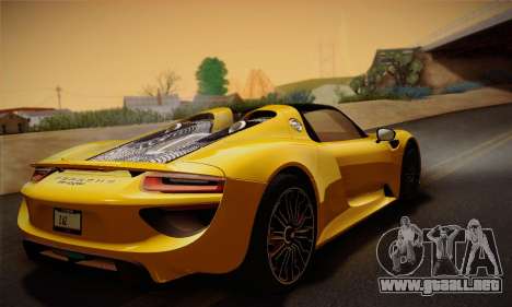 Porsche 918 Spyder 2014 para GTA San Andreas