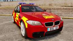 BMW M5 West Midlands Fire Service [ELS] para GTA 4