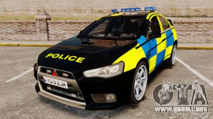 Mitsubishi Lancer Evolution X Uk Police [ELS] para GTA 4