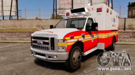 Ford F-350 FDNY Ambulance [ELS] para GTA 4