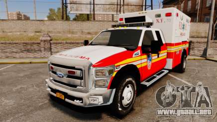 Ford F-350 2013 FDNY Ambulance [ELS] para GTA 4