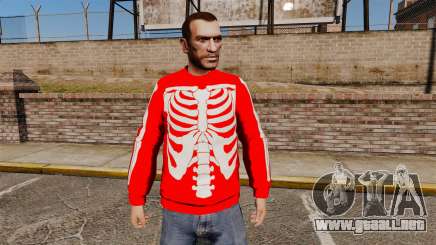 Suéter rojo-esqueleto - para GTA 4