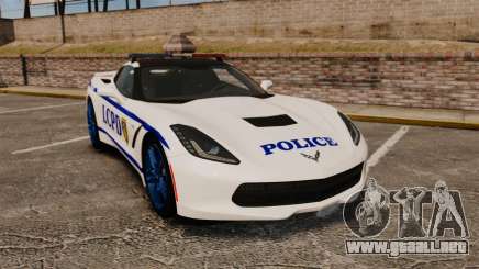 Chevrolet Corvette C7 Stingray 2014 Police para GTA 4