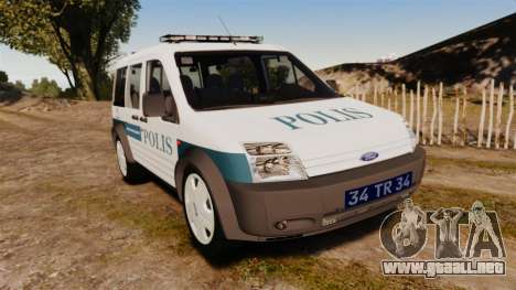 Ford Transit Connect Turkish Police [ELS] v2.0 para GTA 4