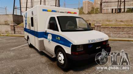 Brute Speedo TEMS Ambulance [ELS] para GTA 4