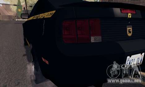 Ford Mustang Shelby Terlingua 2008 NFS Edition para GTA San Andreas