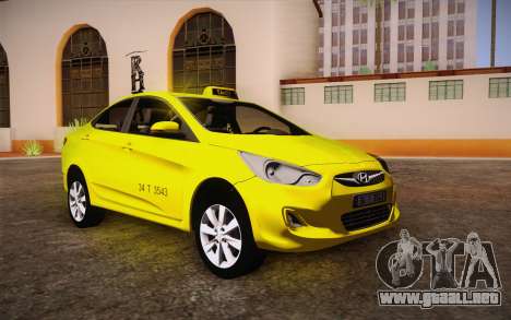 Hyundai Accent Taxi 2013 para GTA San Andreas
