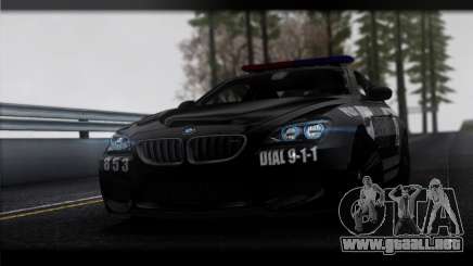BMW M6 Coupe Redview Police para GTA San Andreas