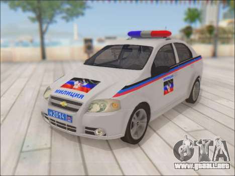 Chevrolet Aveo Policía no molestar para GTA San Andreas