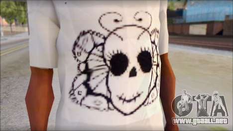 Skull Butterfly T-Shirt para GTA San Andreas