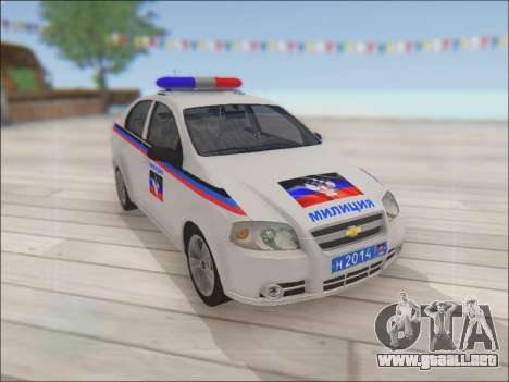 Chevrolet Aveo Policía no molestar para GTA San Andreas