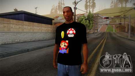 Mario Bros T-Shirt para GTA San Andreas