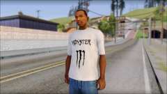 Monster Black And White T-Shirt para GTA San Andreas