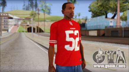 San Francisco 69ers 52 Willis Red T-Shirt para GTA San Andreas