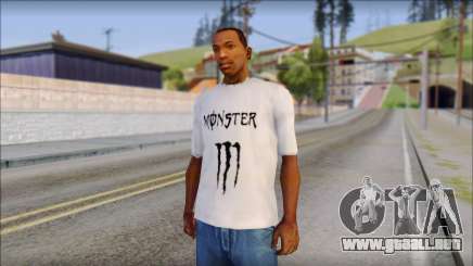 Monster Black And White T-Shirt para GTA San Andreas