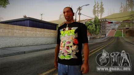 Plants versus Zombies T-Shirt para GTA San Andreas