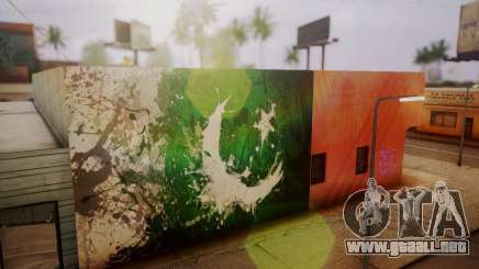 Pakistani Flag Graffiti Wall para GTA San Andreas