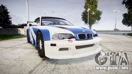 BMW M3 E46 GTR Most Wanted plate NFS-Hero para GTA 4