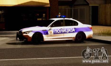 BMW M5 E60 POLICIJA para GTA San Andreas