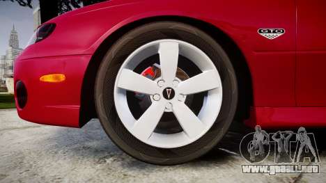 Pontiac GTO 2006 18in wheels para GTA 4