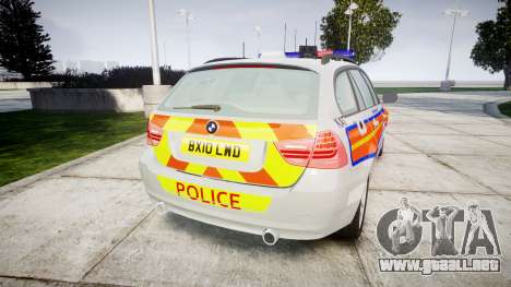 BMW 325d E91 2010 Metropolitan Police [ELS] para GTA 4