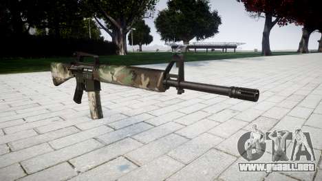 El rifle M16A2 woodland para GTA 4