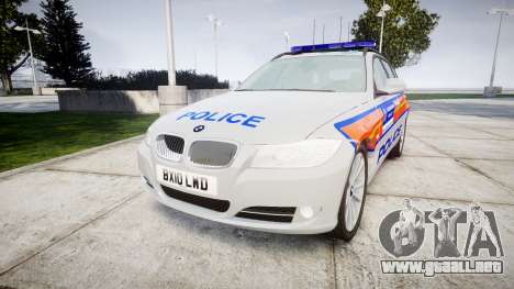 BMW 325d E91 2010 Metropolitan Police [ELS] para GTA 4