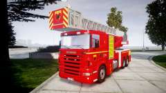 Scania R580 Paris Fireladder [ELS] para GTA 4