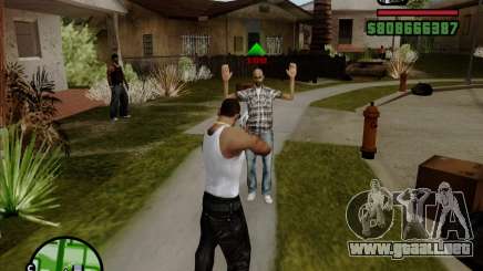 Indicador Digital de la vida de los opositores para GTA San Andreas