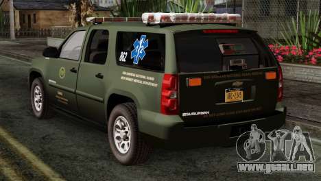 Chevrolet Suburban National Guard MedEvac para GTA San Andreas