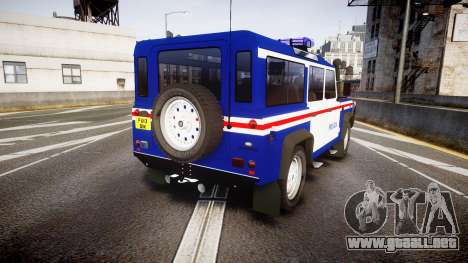 Land Rover Defender Policia PSP [ELS] para GTA 4