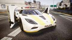 Koenigsegg Agera 2013 Police [EPM] v1.1 Low Qual para GTA 4