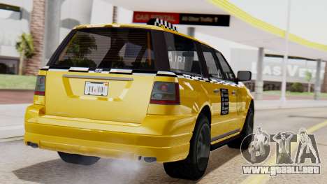 Landstalker Taxi SR 4 Style Flatshadow para GTA San Andreas