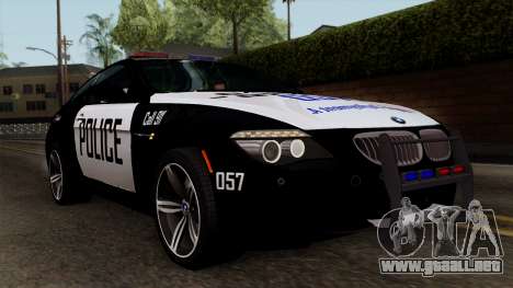 BMW M6 E63 Police Edition para GTA San Andreas